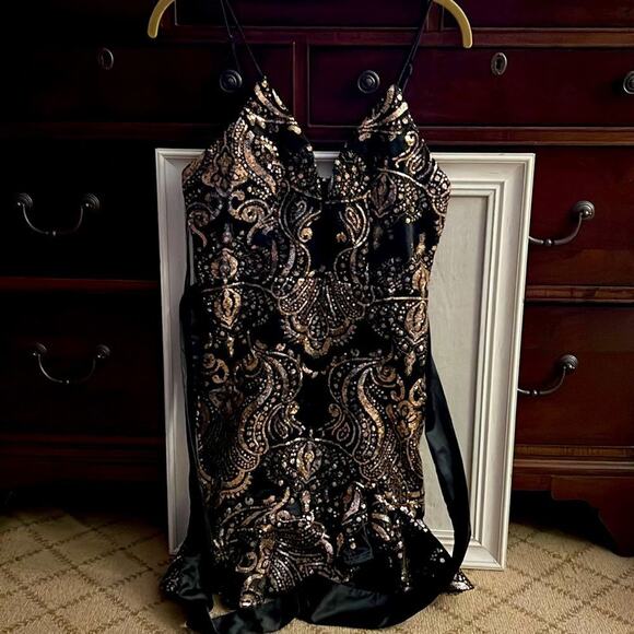 Angel Biba Romantics Sparkly Mini Dress size 8 - Picture 2 of 13